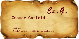 Csomor Gotfrid névjegykártya